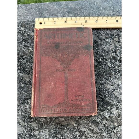 Antique School Book Arithmetic 1906 Young Jackson Appleton Vol 3 Textbook - Picture 2 of 13